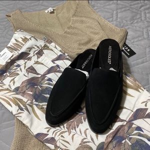 Sz 10/28🇨🇦⭐️NWT Tribal Audrey Cream Brown  Leaf Print Crop Jeans.